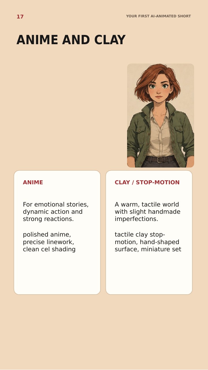 Guide page: anime and clay styles